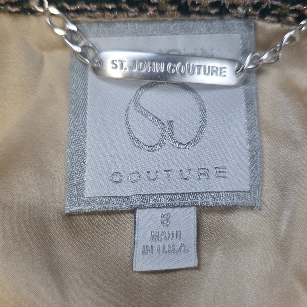 Vintage St. John Couture SKirt Suit Set Women's 8 & 6 Textured Knit - Picture 7 of 16